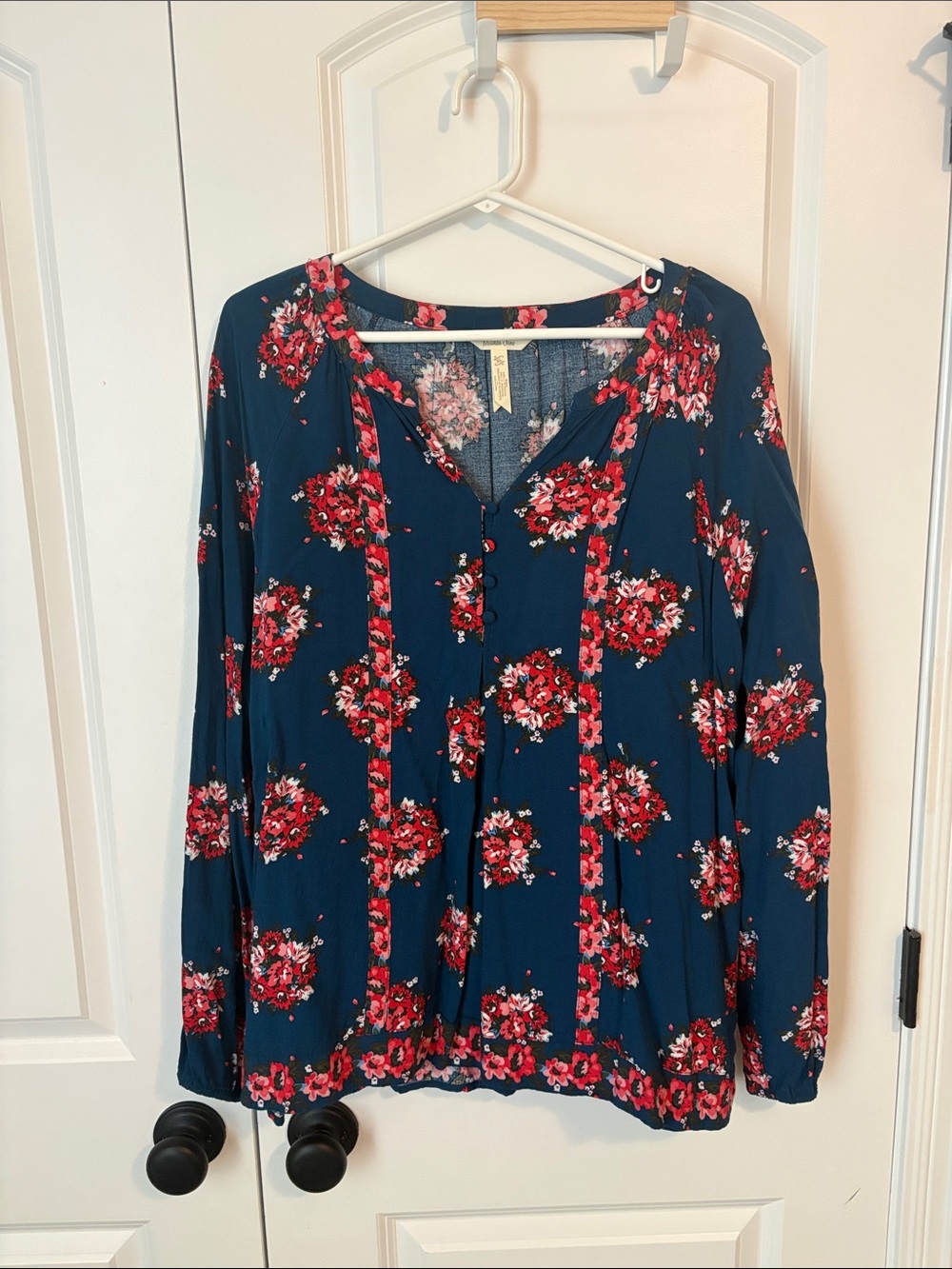 Matilda Jane Navy Tunic with Red Floral Print